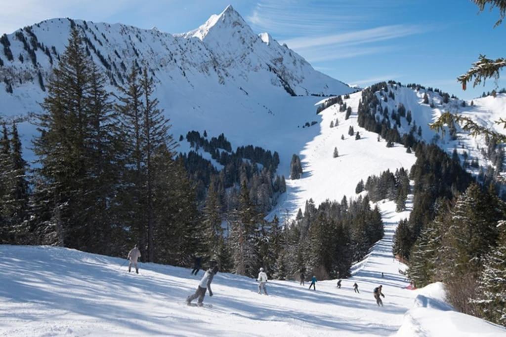 Dans Residence Neuve Le Snow Roc Sur Les Pistes, Grand Studio Cosy 5 Pers Avec Terrasse Panoramique, Sauna, Wifi Saint-Jean-dʼAulps Kültér fotó