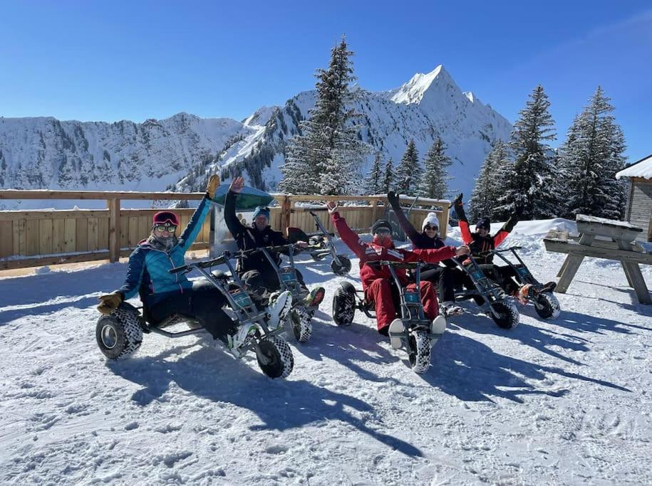 Dans Residence Neuve Le Snow Roc Sur Les Pistes, Grand Studio Cosy 5 Pers Avec Terrasse Panoramique, Sauna, Wifi Saint-Jean-dʼAulps Kültér fotó