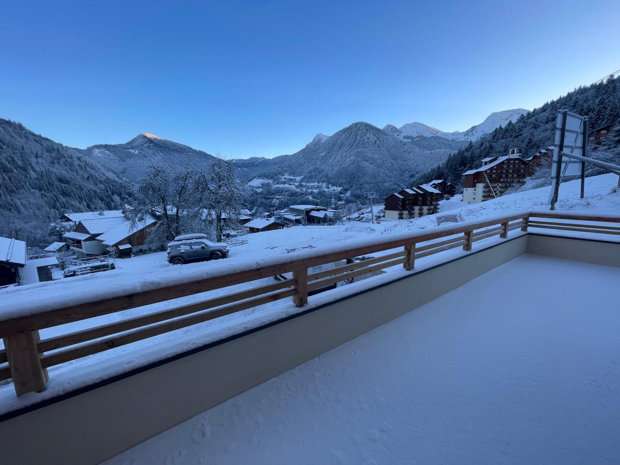 Dans Residence Neuve Le Snow Roc Sur Les Pistes, Grand Studio Cosy 5 Pers Avec Terrasse Panoramique, Sauna, Wifi Saint-Jean-dʼAulps Kültér fotó