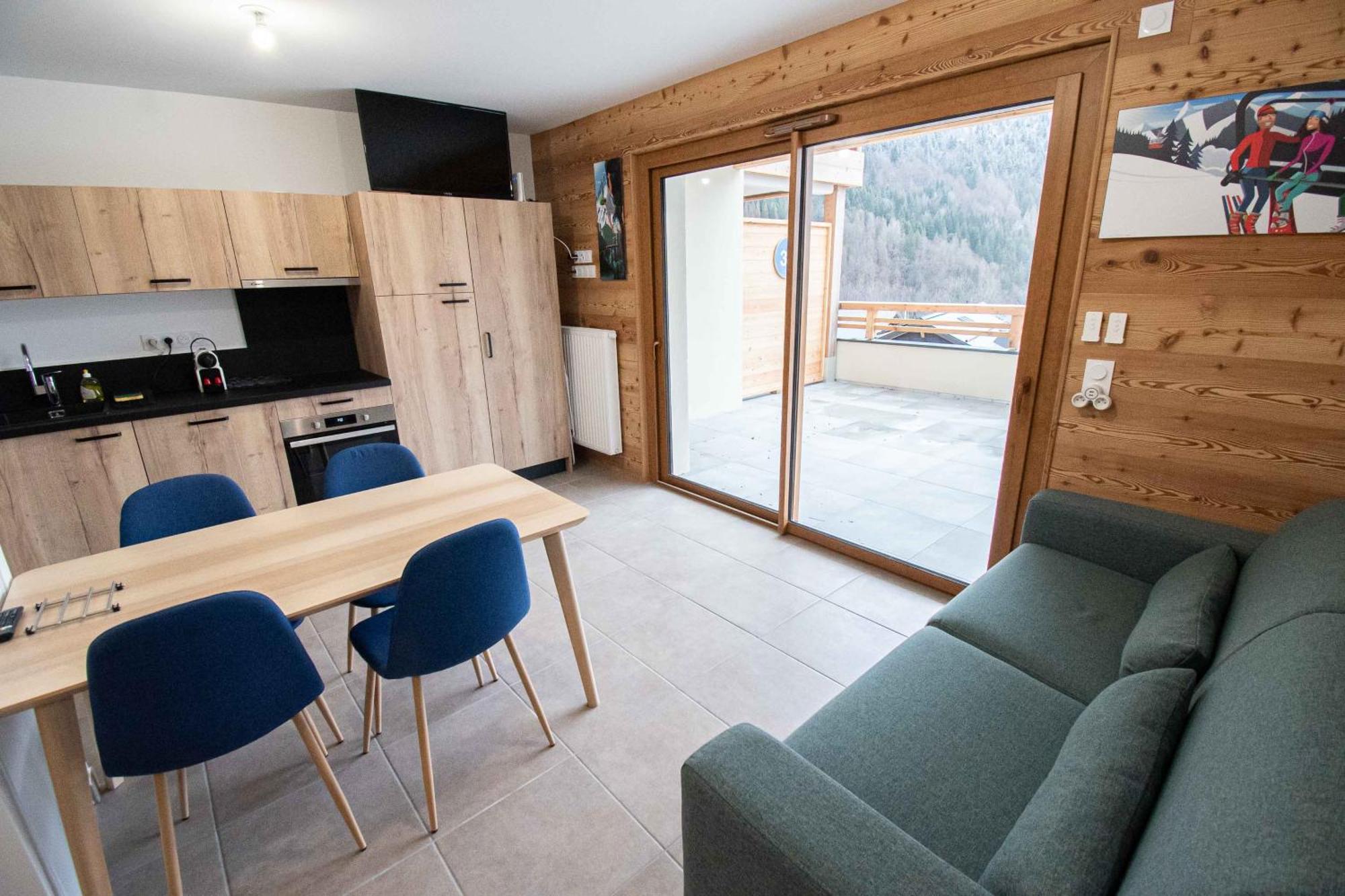 Dans Residence Neuve Le Snow Roc Sur Les Pistes, Grand Studio Cosy 5 Pers Avec Terrasse Panoramique, Sauna, Wifi Saint-Jean-dʼAulps Kültér fotó